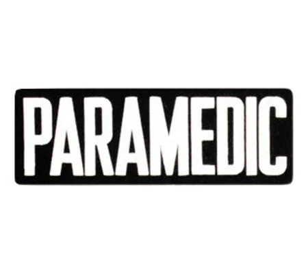 Paramedic Tactical Back Patch 4 X 11 White on Midnight Blue
