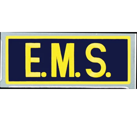 EMS Back Patch 4 X 11 Gold on Navy