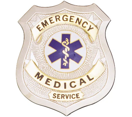 Emergency Medical Service Shield Badge Two Tone