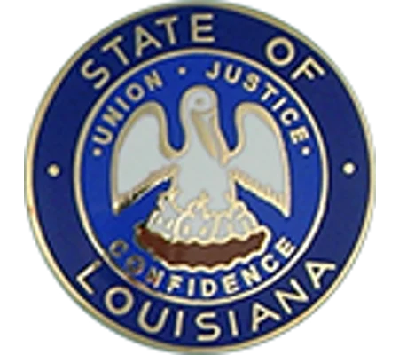 Collar Insignia Tac Pin State Seal LA Louisiana