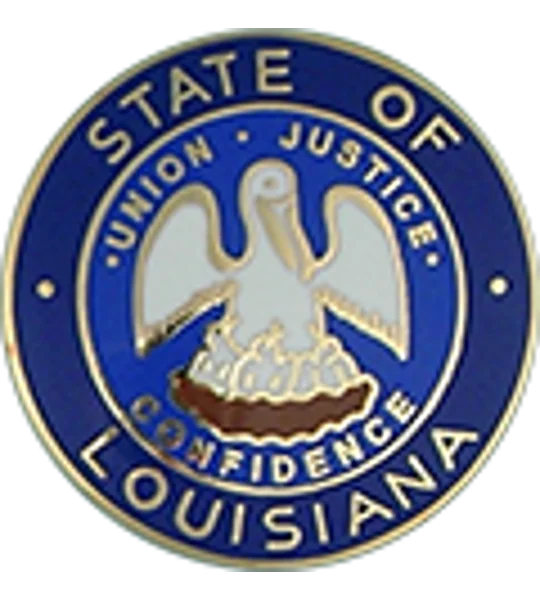Collar Insignia Tac Pin State Seal LA Louisiana