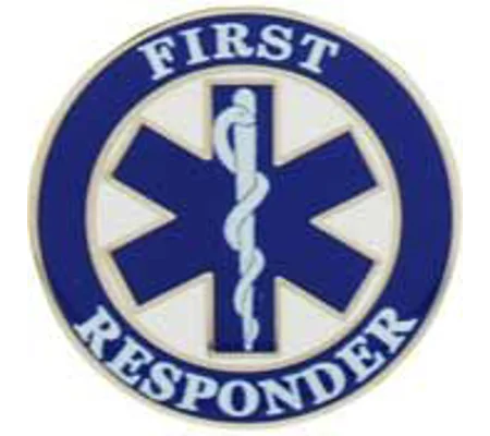First Responder Collar Pin Round
