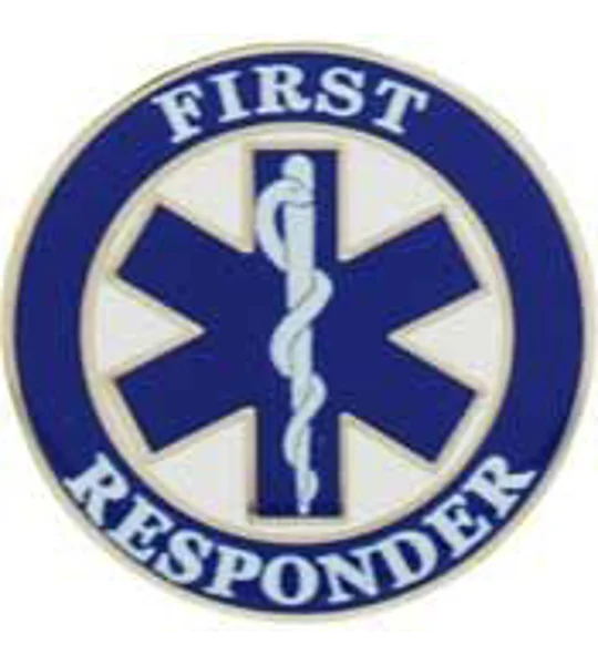 First Responder Collar Pin Round