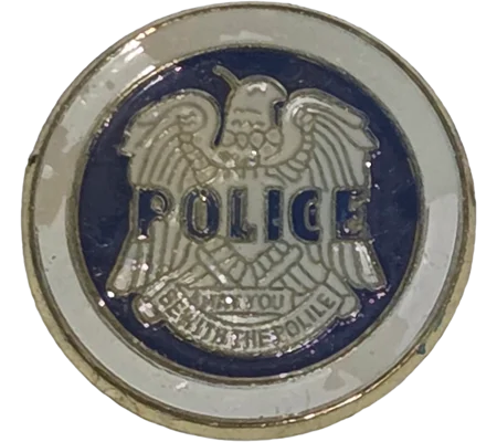 Tie Tac Gold and Blue Police Department