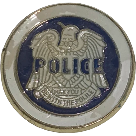 Tie Tac Gold and Blue Police Department
