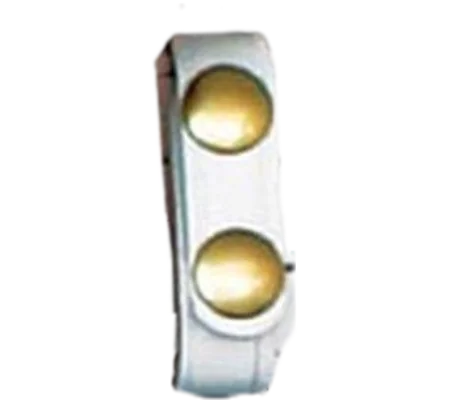 Leather Belt Keeper White Plain Brass Snaps