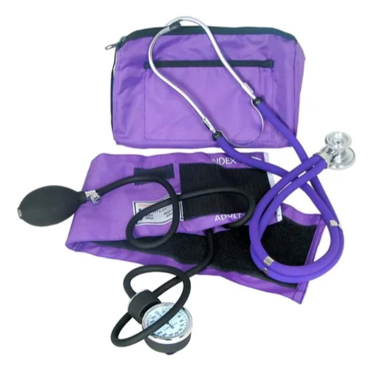 Sprague Rappaport Stethoscope BP Cuff Combo Kit Purple