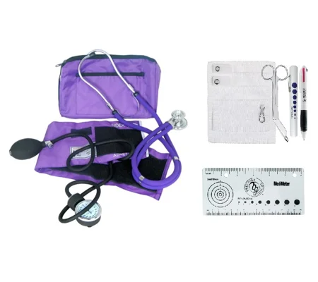 Sprague Rappaport Stethoscope BP Cuff Nurse Kit Purple
