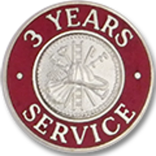 Collar Insignia Tac Pin Red Years Service 3