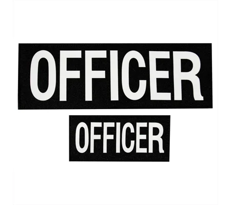 Officer PD Patch Set Velcro Hook & Loop Backing