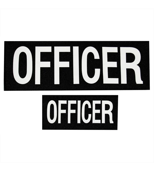 Officer PD Patch Set Velcro Hook & Loop Backing