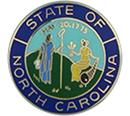Collar Insignia Tac Pin State Seal NC North Carolina