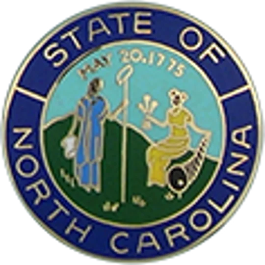 Collar Insignia Tac Pin State Seal NC North Carolina