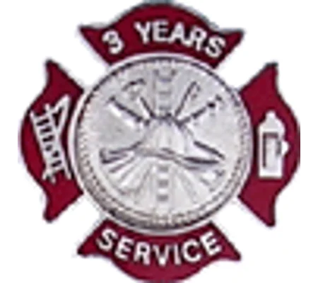 Maltese Cross Insignia Tac Pin Red Years Service 3