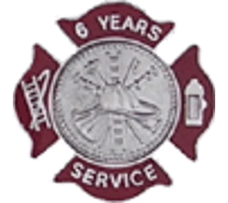 Maltese Cross Insignia Tac Pin Red Years Service 6
