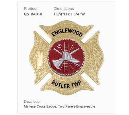 Englewood Badge All Gold