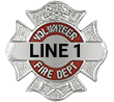 Custom Engraved Maltese Cross Tac Volunteer Fire Dept