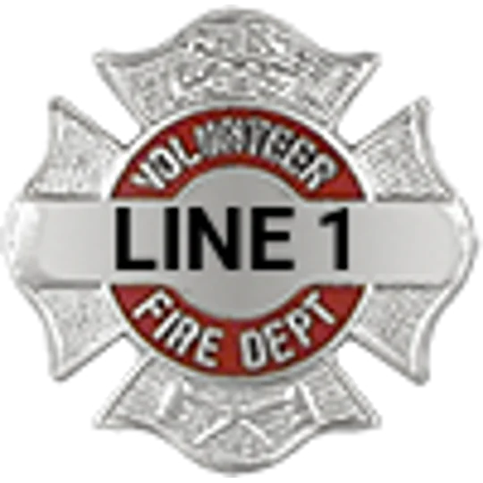 Custom Engraved Maltese Cross Tac Volunteer Fire Dept