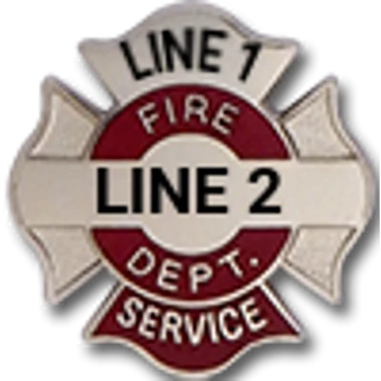 Custom Engraved Maltese Cross Tac Fire Dept Service