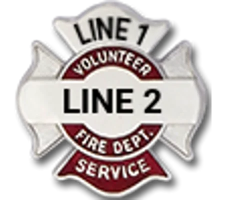 Custom Engraved Maltese Cross Tac Volunteer Fire Dept Service
