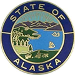 Collar Insignia Tac Pin State Seal AK Alaska