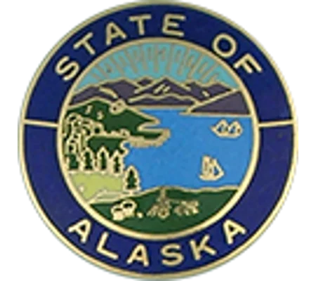 Collar Insignia Tac Pin State Seal AK Alaska