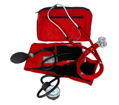 Sprague Rappaport Stethoscope BP Cuff Combo Kit Red