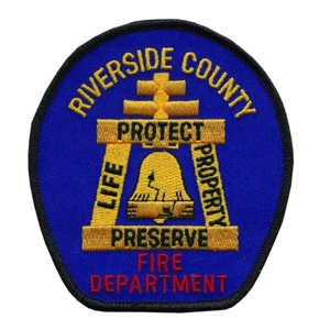 CA California Riverside County Fire Department Shoulder Pa..