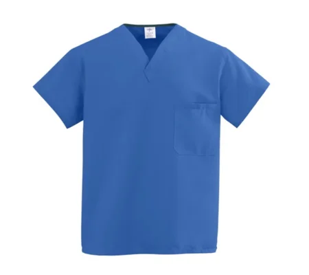 ComfortEase Unisex Reversible Scrub Tops with 2 Pockets Royal