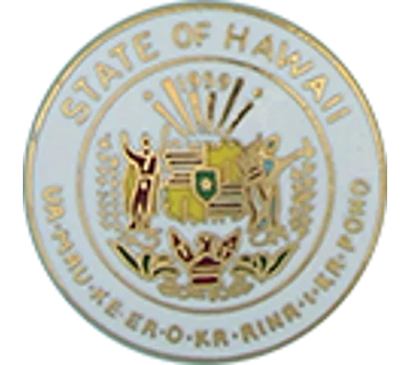 Collar Insignia Tac Pin State Seal HI Hawaii