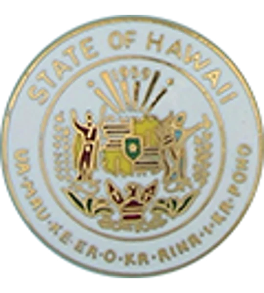 Collar Insignia Tac Pin State Seal HI Hawaii