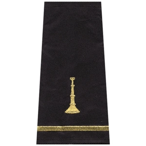 Lieutenant 1 Bugle Shirt Epaulette Shoulder Board Gold on Midnight