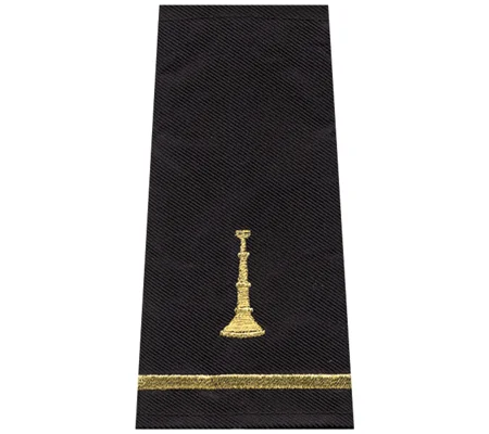 Lieutenant 1 Bugle Shirt Epaulette Shoulder Board Gold on Midnight
