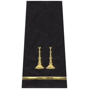 Captain 2 Bugles Shirt Epaulette Shoulder Board Gold on Midnight