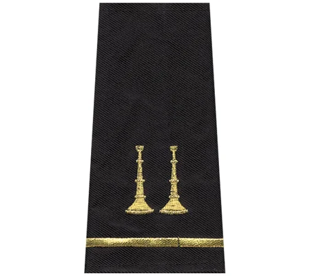 Captain 2 Bugles Shirt Epaulette Shoulder Board Gold on Midnight