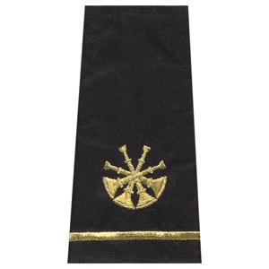 Deputy Chief 4 Bugles Shirt Epaulette Shoulder Board Gold Midnight