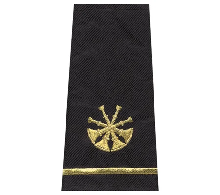 Deputy Chief 4 Bugles Shirt Epaulette Shoulder Board Gold Midnight