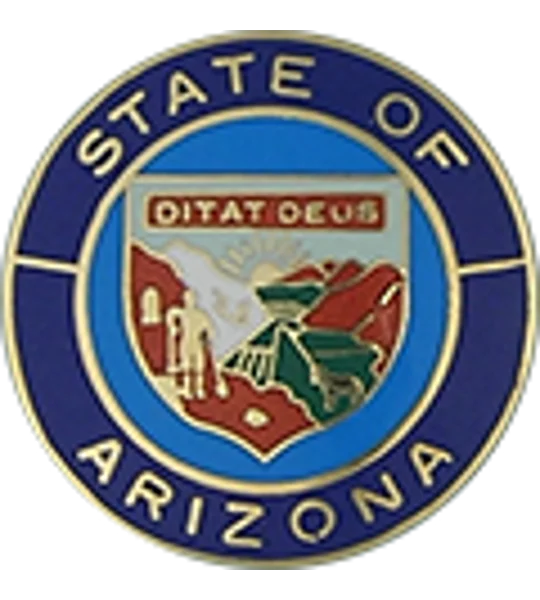 Collar Insignia Tac Pin State Seal AZ Arizona