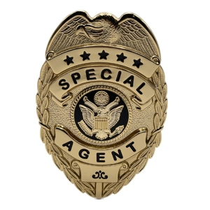 Special Agent Gold Breast Shield Badge Option 2