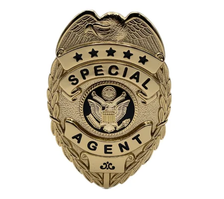 Special Agent Gold Breast Shield Badge Option 2