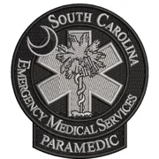 SC South Carolina Emergency Medical Technician Paramedic Patch Black