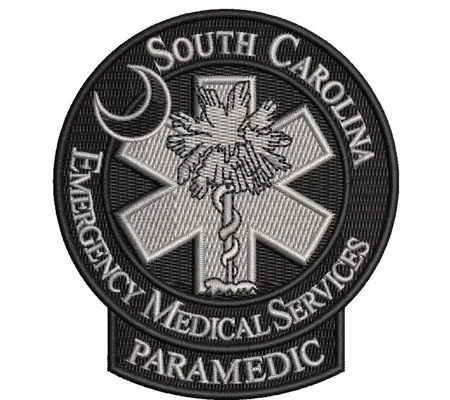 SC South Carolina Emergency Medical Technician Paramedic Patch Black