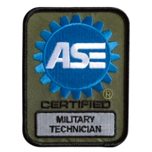 ASE Certified Military Technician Shoulder Patch