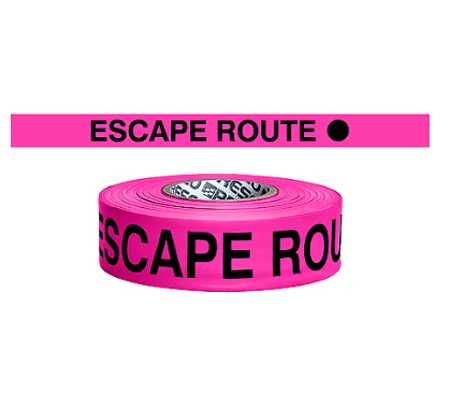 Printed Forestry Wildfire Flagging Tape Escape Route 150' Roll