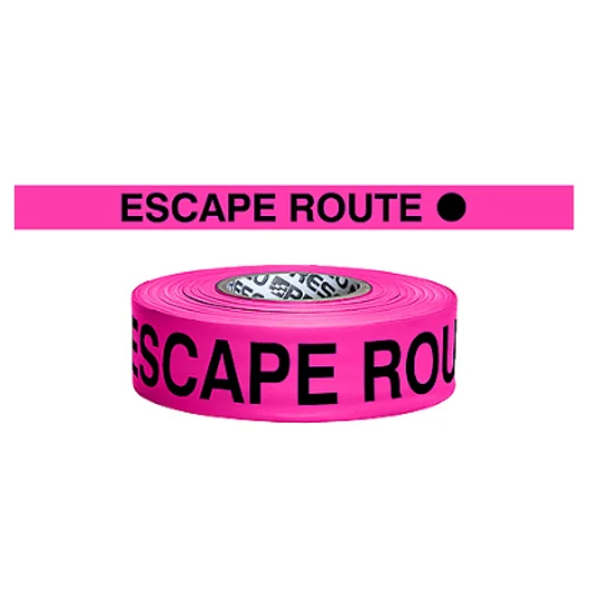 Printed Forestry Wildfire Flagging Tape Escape Route 150' Roll