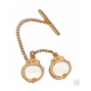Handcuff Style Tie Tac Gold or Silver