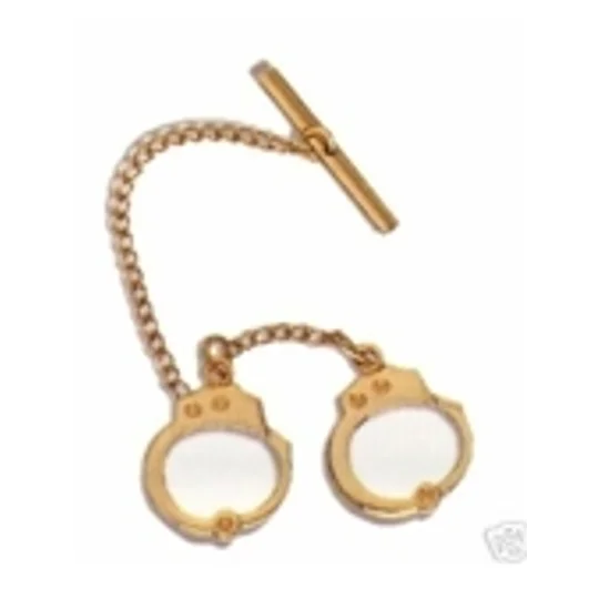 Handcuff Style Tie Tac Gold or Silver