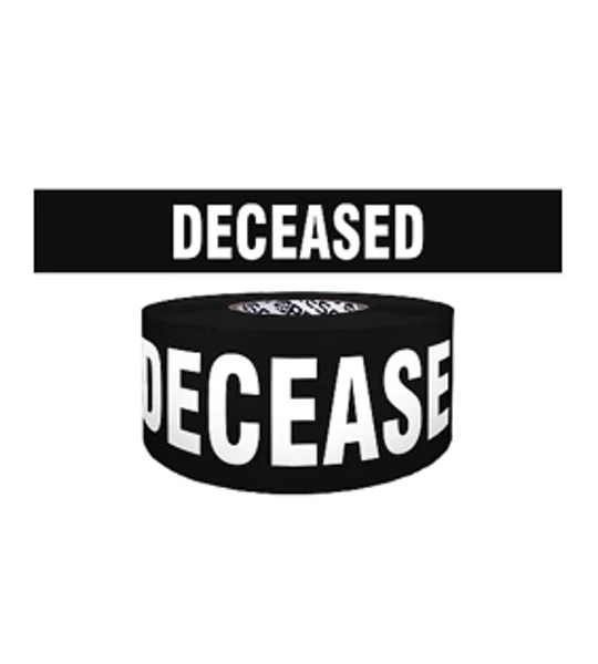 Triage Tape Printed Title Mass Causality MCI Black Deceased