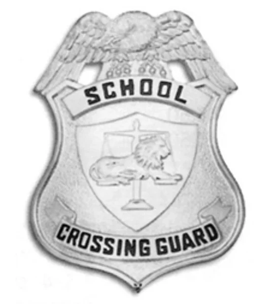 School Crossing Guard Breast Badge Silver