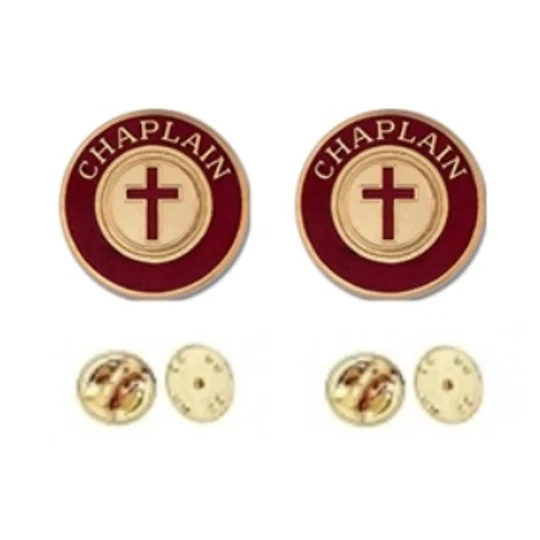 Chaplain Round Disc Collar Insignia Set